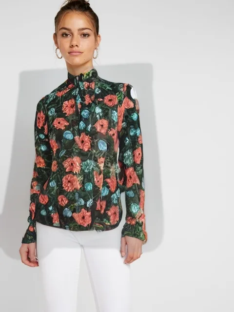 The same model wearing the garment, generated by TyF